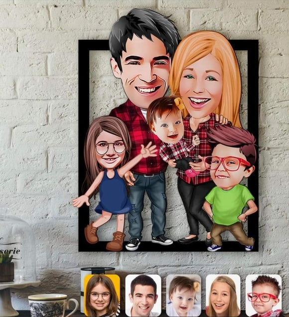 3d family photo design